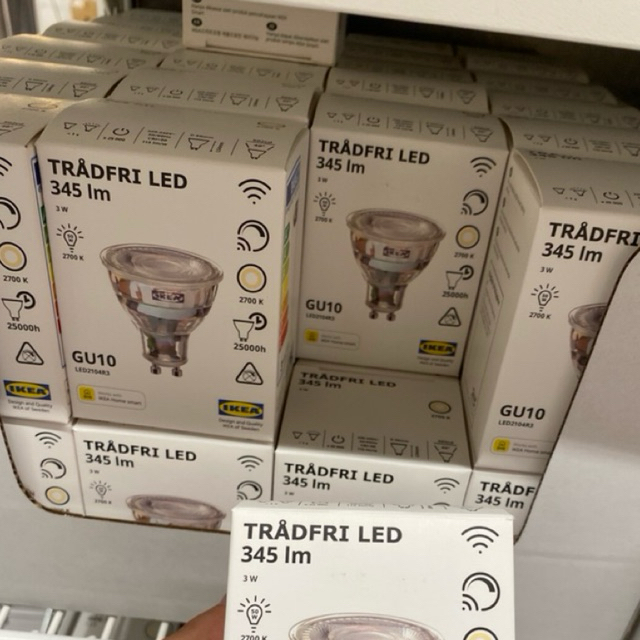 TRÅDFRI ทรวดฟรี หลอดไฟ LED GU10 345 ลูเมน, อัจฉริยะ/ไร้สาย หรี่ไฟได้ สีวอร์มไวท์