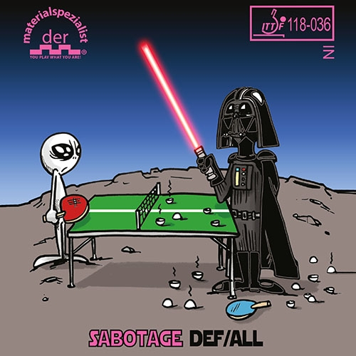 ยางปิงปองประเภทแอนตี้ der-materialspezialist SABOTAGE DEF/ALL -