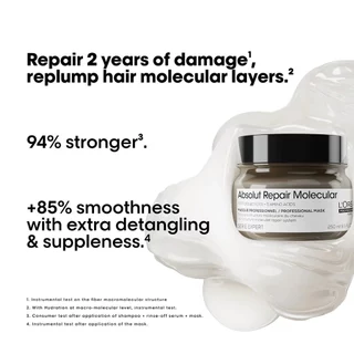 ลอรีอัล มาส์ก ผมเสียมาก Loreal Absolute LOREAL SERIES EXPERT ABSOLUT REPAIR MOLECULAR RINSE-OFF MASK absolute repair