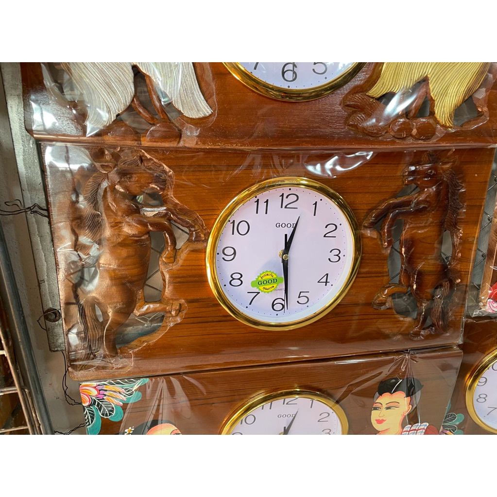 นาฬิกาแขวนผนังไม้แกะสลัก ไม้สักแท้🔥 รวมนาฬิกาแกะสลัก 10 แบบ - รูปที่ 6