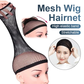 เน็ตคลุมผม เน็ตผมสำหรับวิก Wig Net ตาข่ายคลุมผม เก็บผม ถุงน่องคลุมผม เน็ตบาง สีดำ
