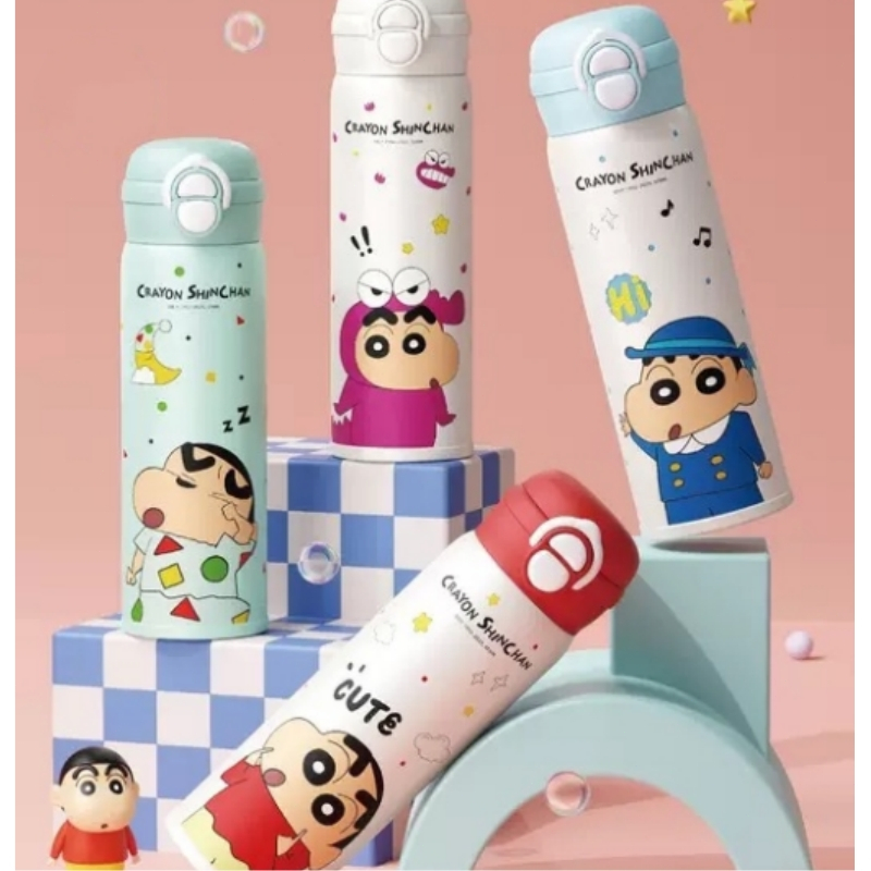Crayon Shin-chan เปิดคู่ แก้วน้ำนักเรียน ถ้วยแช่แข็ง