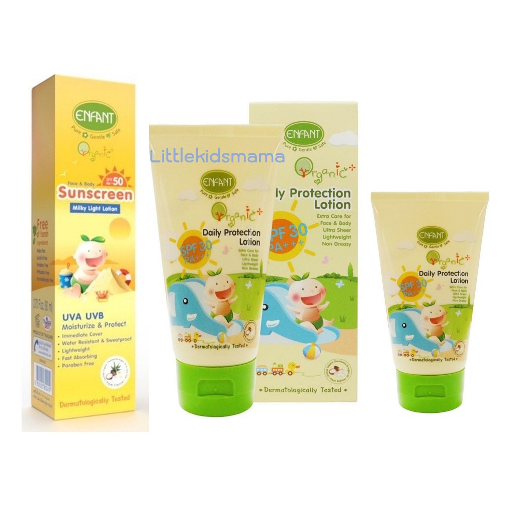 Enfant (อองฟองต์) Daily Protection Lotion ครีมกันแดดเด็ก 6 เดือน และกันแดดกันน้ำ