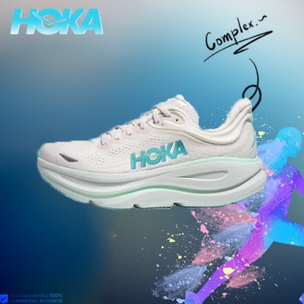 HOKA ONE ONE Bondi 9 Low cut White （ของแท้ 100%💯）
