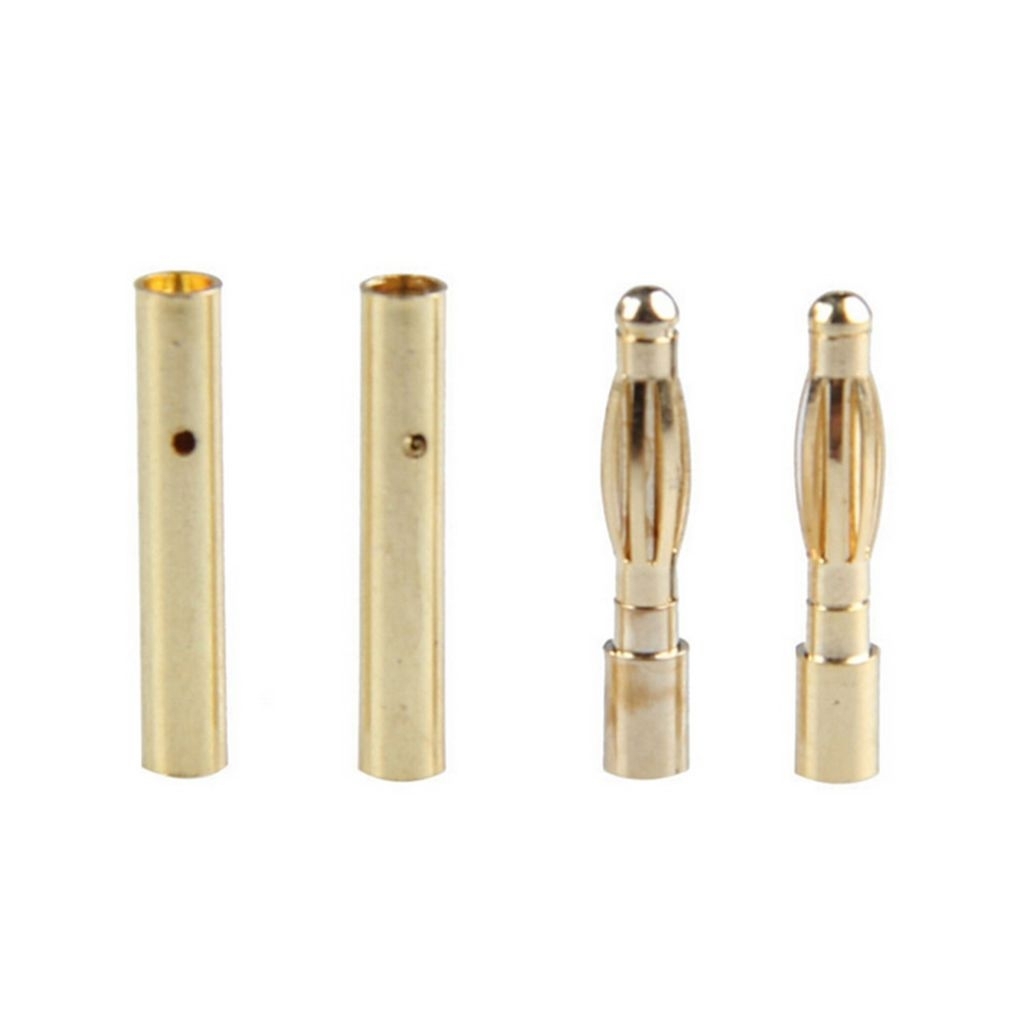 3 คู่2มม.มอเตอร์ Bullet ตัวเชื่อมต่อปลั๊กกล้วยทอง ชุบทองอย่างดี Brushless สำหรับ ESC