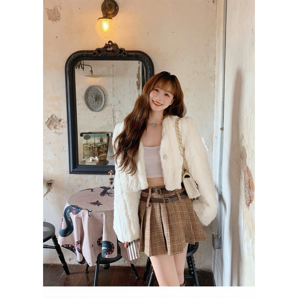 Rapat_closet 🦢Marry Fur🦢พร้อมส่ง เสื้อกันหนาว เสื้อโค้ท เสื้อขน - รูปที่ 7