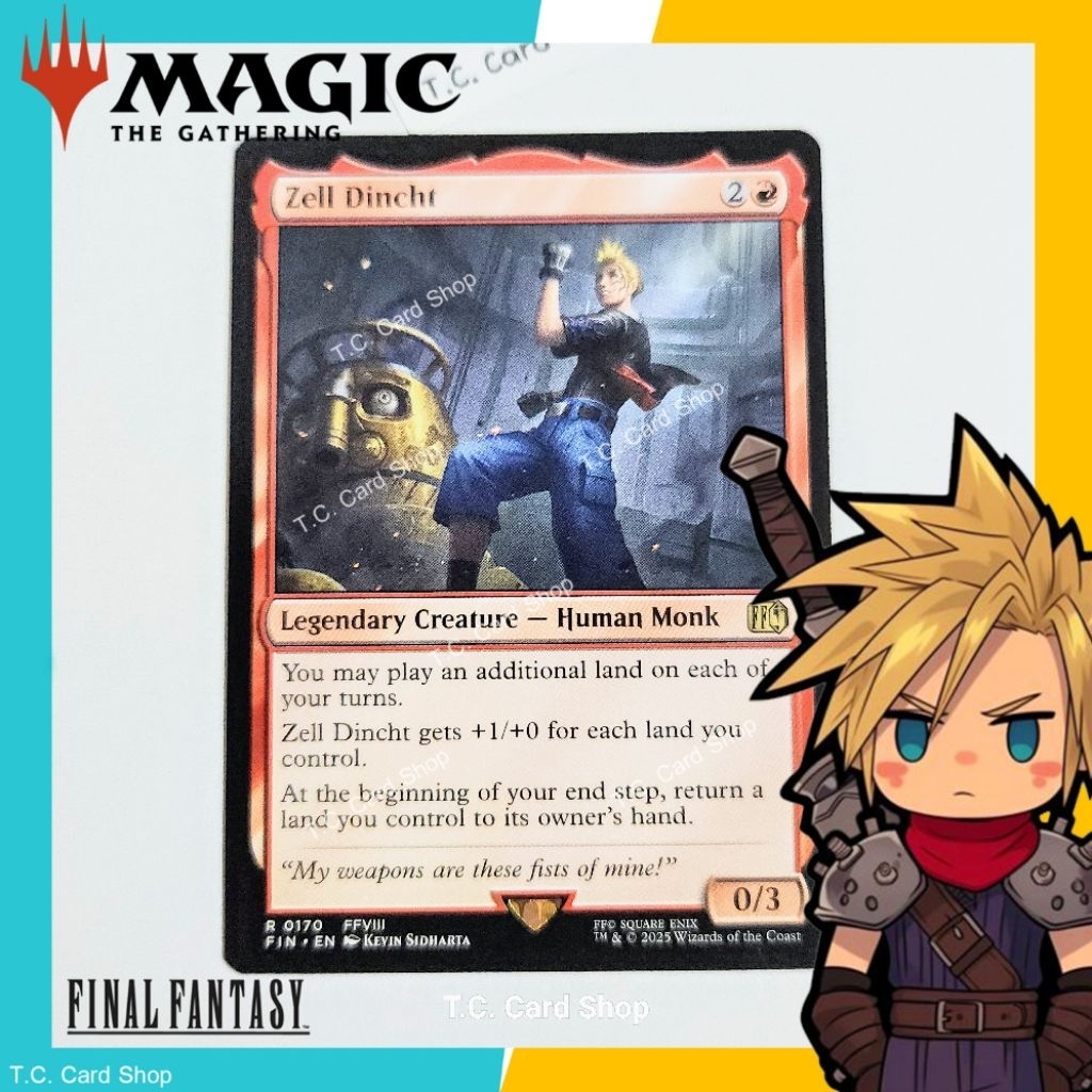 Zell Dincht - R0170 (Goldstamp) FFVIIi - Final Fantasy - Magic the Gathering (MTG)