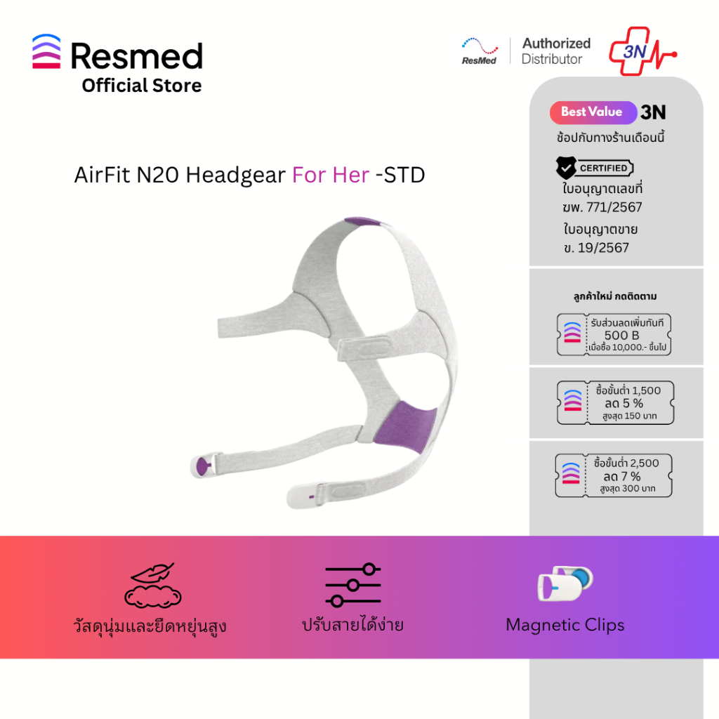 AirFit N20 Headgear (FH) - STD (N-63558)