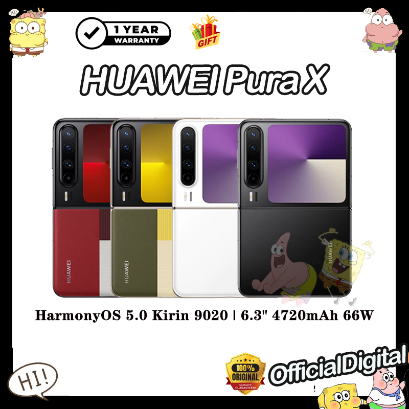 HUAWEI Pura X 6.3 inches HarmonyOS 5.0 Kirin 9020 4720 mAh 66W Dual SIM HUAWEI Phone HUAWEI Pura X |