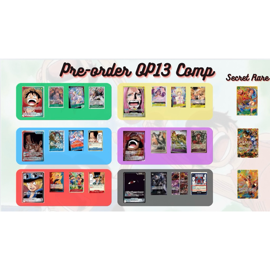 Complete Playset OP-13 Onepiece Cardgame