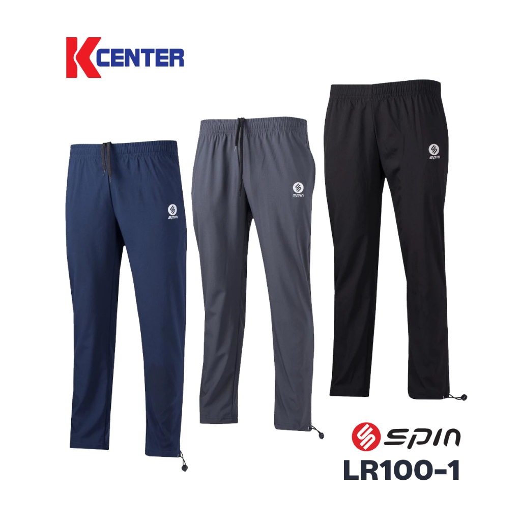 SPIN กางเกงวอร์มออกกำลังกาย ขายาวตัดต่อ ขาปล่อย รุ่น LR100-1