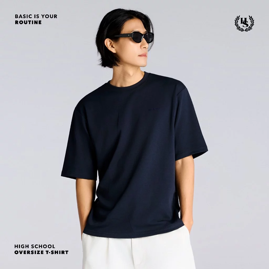 Highschool Basic Collection : Routine - Oversize T-Shirt เสื้อยืดโอเวอร์ไซส์ - TPB06119