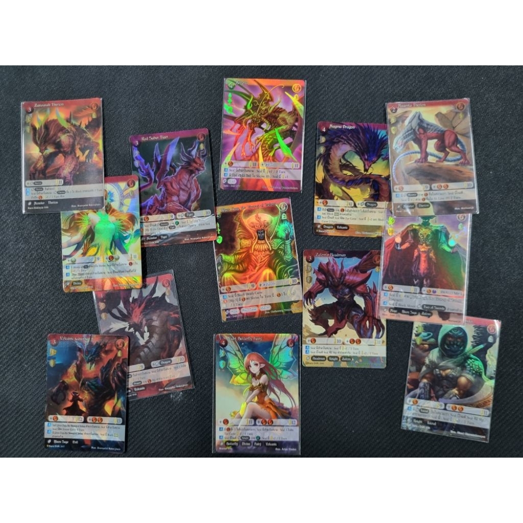 Summoner Master New Era การ์ดธาตุไฟระดับตั้งแต่ Rare ขึ้นไป แบบฟอย