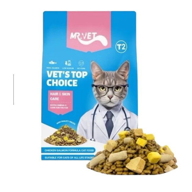 Mr.vet อาหารแมว มี2สูตร  ขนาด300g