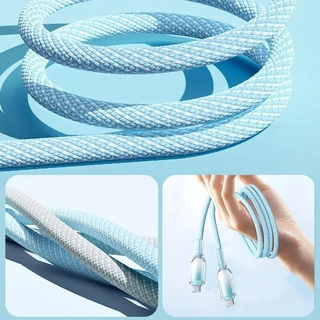 Type C สายชาร์จ 60W USB C Gradient Color Fast สายชาร์จสําหรับ IOS 15/16 Quick Charging สําหรับ Sansun Huaw