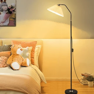 โคมไฟตั้งพื้นมินิมอล 12W ปรับแสง 3 สี ดีไซน์ลอนพับ โคมไฟอ่านหนังสือ เหมาะสำหรับห้องรับแขกและห้องนอน