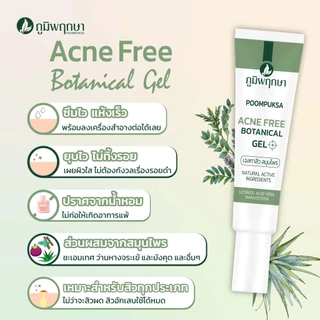 เจลทาสิว สมุนไพร ภูมิพฤกษา แอคเน่ ฟรี โบทานิคอล เจล Poompuksa Acne Free Botanical Gel 10g.