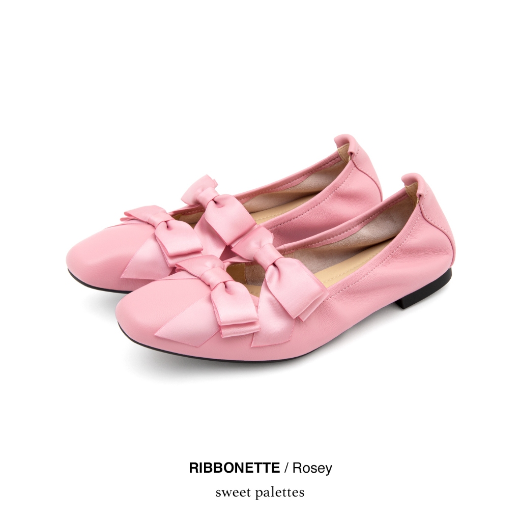 Sweet Palettes รองเท้าหนังแกะ Ribbonette Rosey