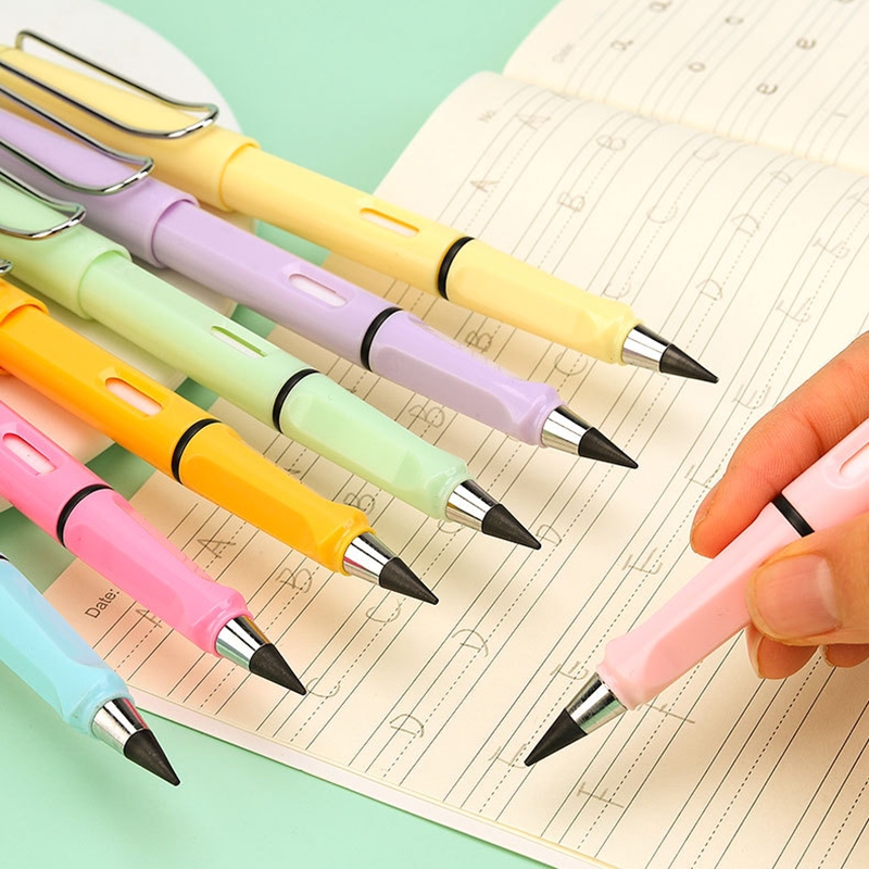 🔥ว้าว ดินสอแบบใหม่🔥ดินสอไม่ต้องเหลา เทียบเท่าดินสอไม้ 100แท่ง📌เลือกสีได้ เครื่องเขียน ดินสอแบบเรียน - รูปที่ 4