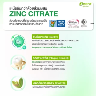 [เซต 4 แถม 1] ใหม่ ยาสีฟันเจเด้นท์สีเขียว 4 หลอด จุฬาเฮิร์บ (แถมฟรียาสีฟันสีเขียว 1 หลอด)