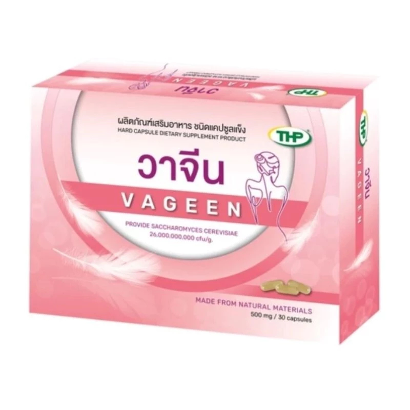 THP Vageen วาจีน ผลิตภัณฑ์เสริมอาหาร ชนิดแคปซูลแข็ง โปรไบโอติก สำหรับผู้หญิง ขนาด 30 แคปซูล