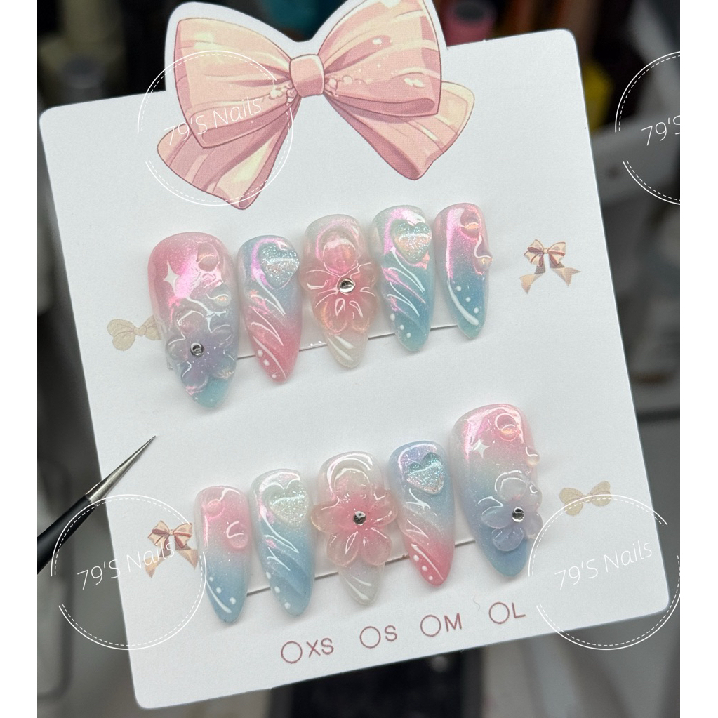 เล็บปลอมเจลแท้100%⭐️ ฟรีอุปกรณ์ติดเล็บครบชุด