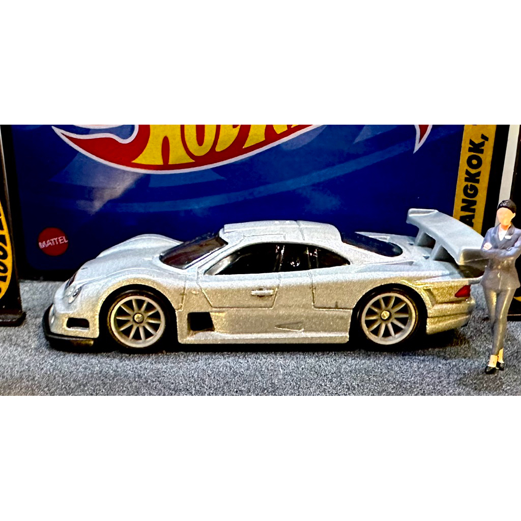 HOTWHEELS 1997 Mercedes Benz CLK-GTR Silver Loose นอกแพ็ค รถแข่งไฮเปอร์คาร์เบนซ์  สีเงิน