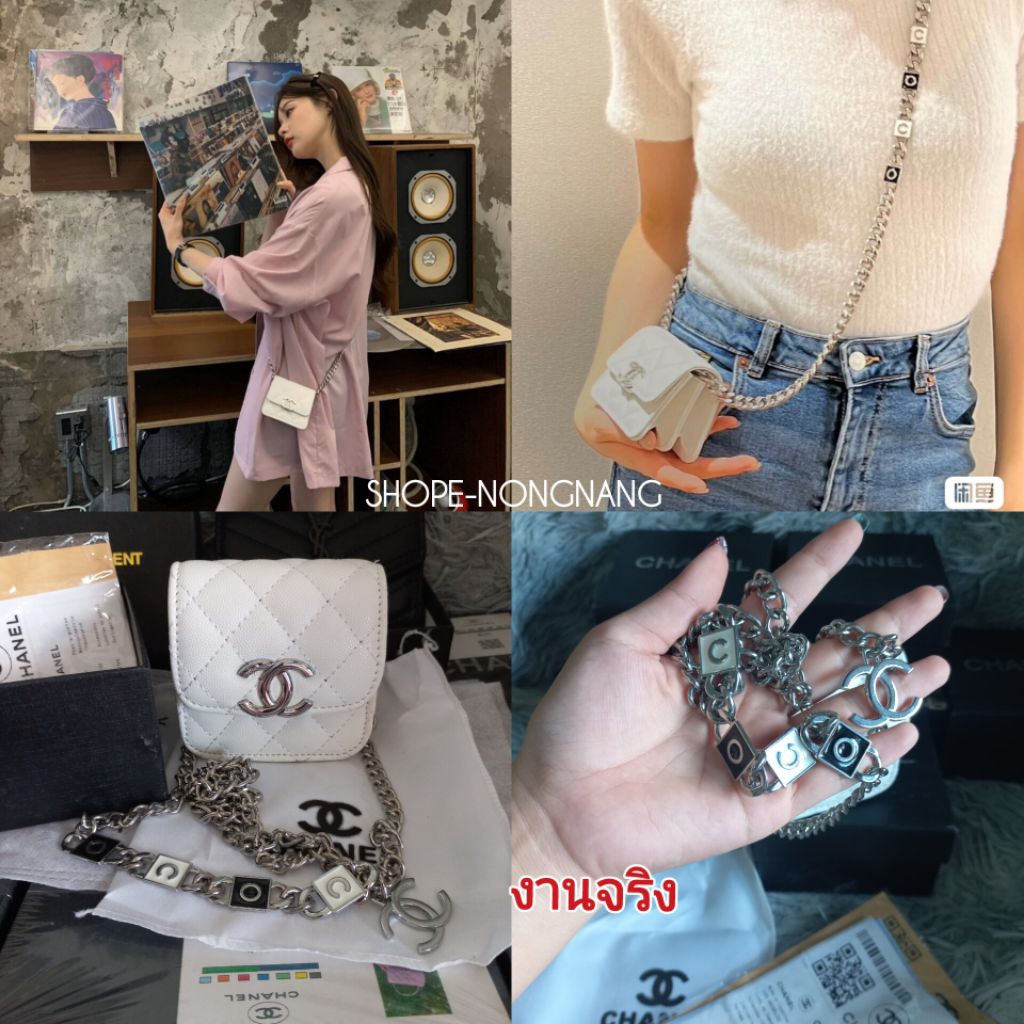พร้อมส่ง, งานเกรดดี มีกล่องถุงผ้า ลดราคาล้างสต๊อค💥กระเป๋าสะพายสายโซ่สวยสายแข็งแรงเหล็กโลหะ