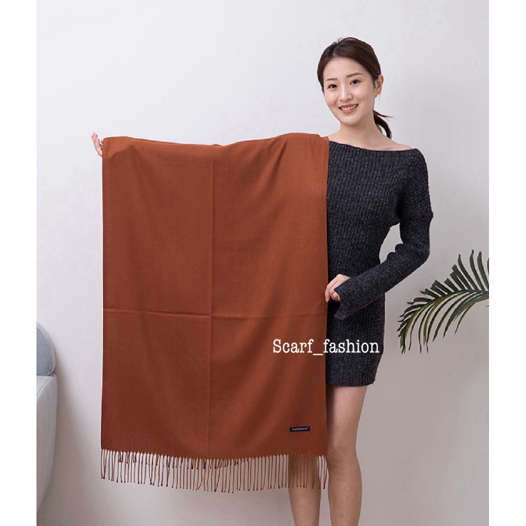ผ้าคลุมไหล่ ผ้าเเคลชเมียร์สี เหมาะสำหรับเป็นของฝาก ของไหว้มากจร้าเเม่🥰