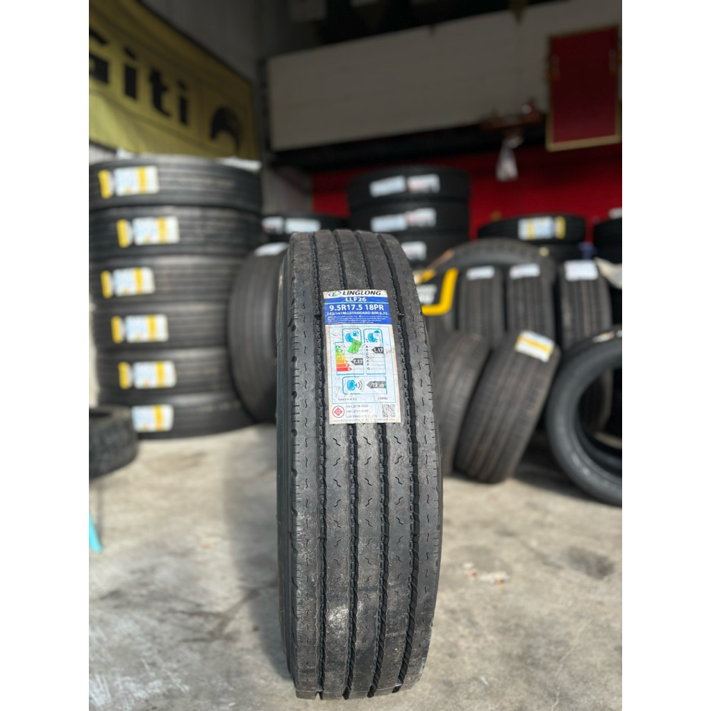 ยางใหม่9.5R17.5 LingLong LLF26 ผ้าใบ18ชั้น ปี25