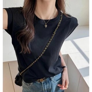 เสื้อแฟชั่นมาใหม่ล่าสุด สีพื้น oversize เสื้อผ้าสาวอวบน่ารักสไตล์เกาหลี เสื้อยืดแขนสองชั้นสวยๆผู้หญิงกําลังฮิตใหม่ล่าสุด