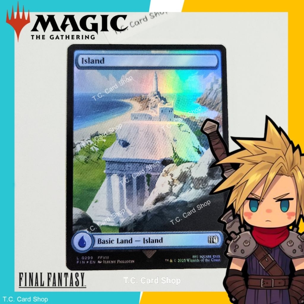Island - Basic Land ฟอยล์ - L0299 (FFVIII) - Final Fantasy - Magic the Gathering (MTG)