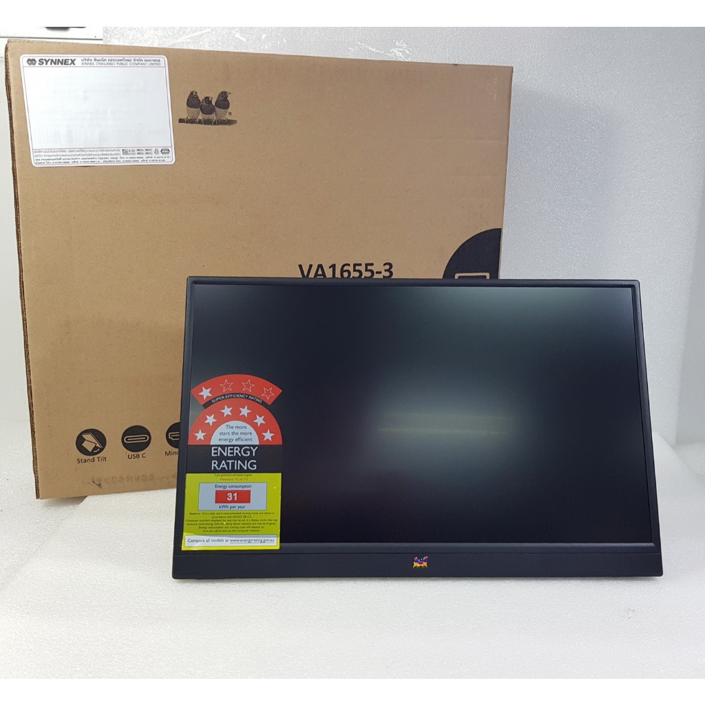 MONITOR มอนิเตอร์ พกพา VIEWSONIC VA1655-3 15.6 นิ้ว IPS USB-C มือสอง สภาพมือ 1 ประกัน Synnex ยาวๆ