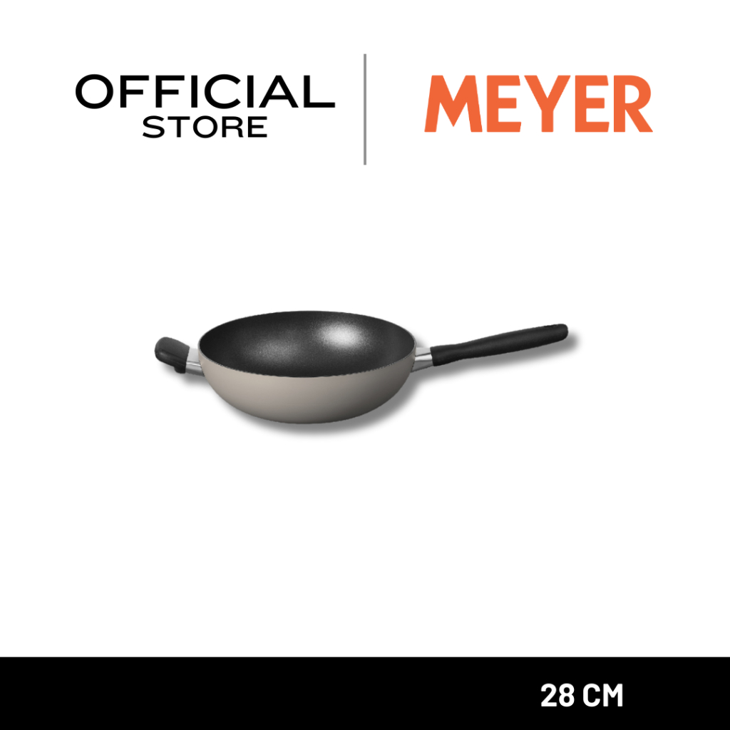 MEYER Bauhaus กระทะผัดทรงลึก ขนาด 28 ซม. Stirfry (13769-TE12)