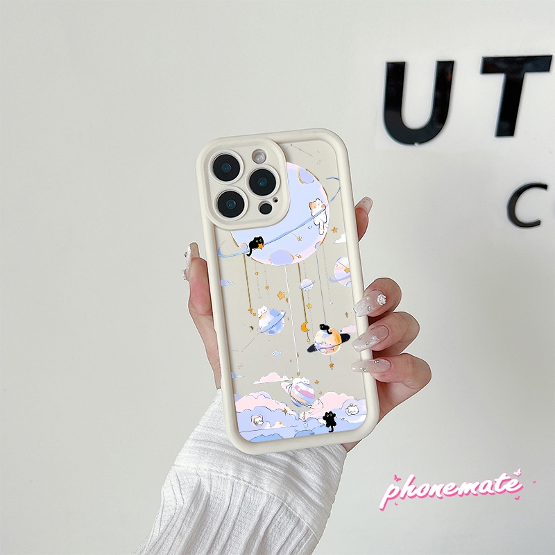 ดาวเคราะห์ และลูกแมว เคส  Samsung A55 A54 A53 A52s A52 A51 A50 A30s A50s A34 A15 A14 A04s/A13 A12 M12 A05s A05