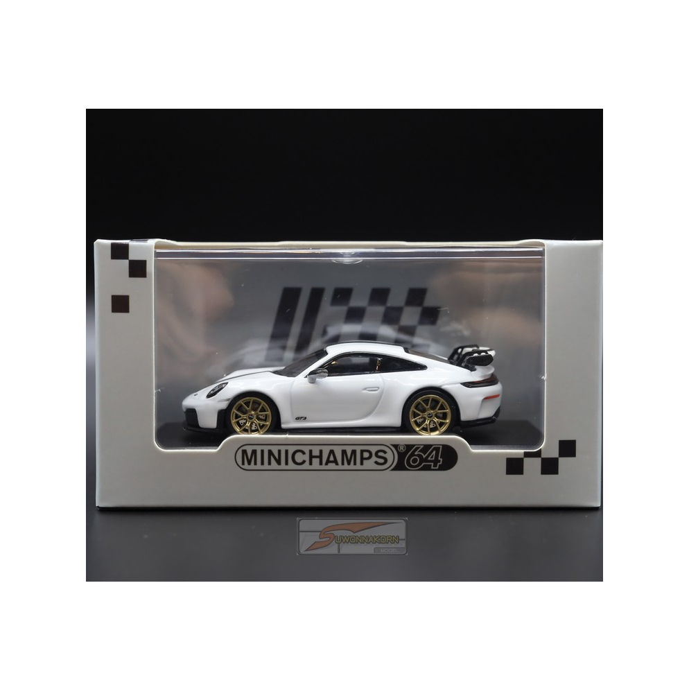 MINICHAMPS 1/64 PORSCHE 911 GT3 (992.2)-2025-WHITE W WEISSACH PACKAGE
