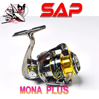 รอกสปินนิ่ง SAP รุ่น MONA PLUS ลูกปืน 7+1 🟡 อัตราทด 5:2:1 แขนหมุนเกลียว มีซีลกันน้ำ 4 จุด