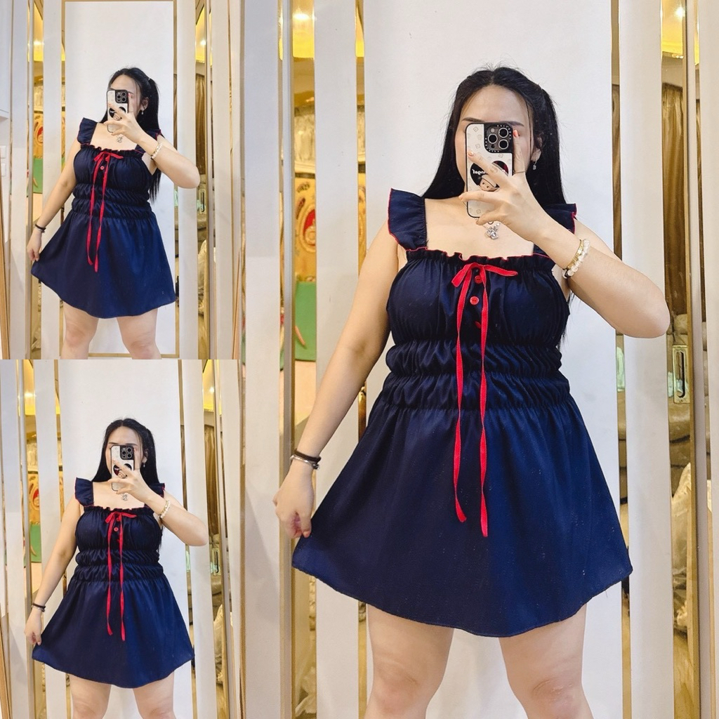 L50-S1D1🌹 ชุดเดรสคาเฟ่ อก38-50 เอว30-44 สะโพก50