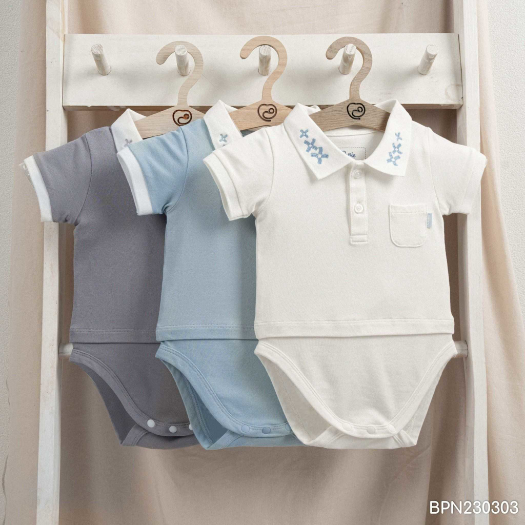 BU Baby ชุดโปโลใยไผ่เด็ก 1-12 เดือน / Ponie Short Sleeves Polo Bodysuit 3-12M / BPN230303 - รูปที่ 4