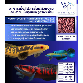 อาหารเร่งสีปลาช่อนสวยงาม (เม็ดลอย)