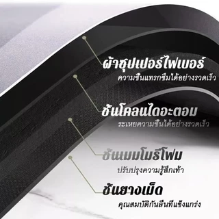 พรมห้องน้ำ ดูดซับน้ำ กันลื่น แห้งเร็ว ลวดลายเรียบง่าย ขนาด 40x60 ซม ทรงรี/สี่เหลี่ยม