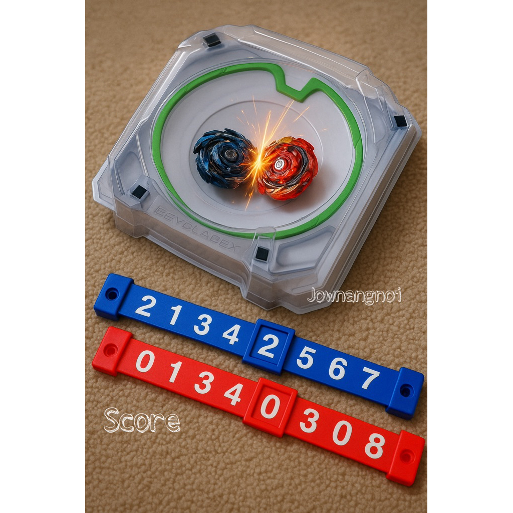 (เชียงใหม่ส่งด่วนได้)Score นับคะแนน Beyblade นับได้ถึง 9 แต้ม(ได้คู่น้ำเงิน-แดง)