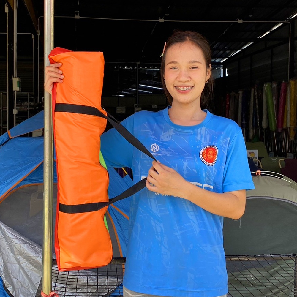 กระเป๋า ใส่เต็นท์ ใส่ของ กระเป๋าเสากล้อง สีสันสดใส คละสี ขนาด 18x70 cm. (เลือกสีไม่ได้ค่ะ) - รูปที่ 6