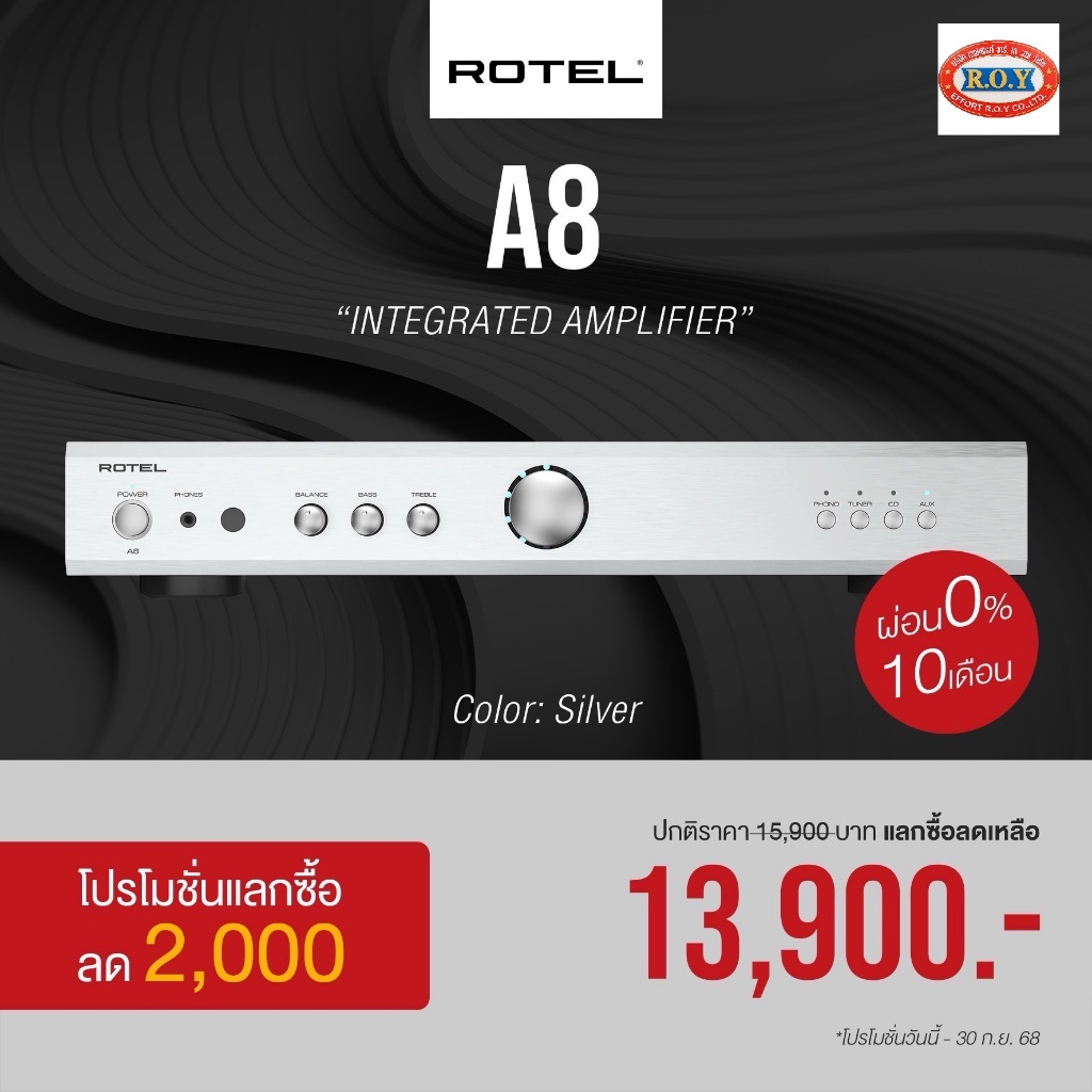ROTEL  A8 Integrated Amplifier  30W X 2