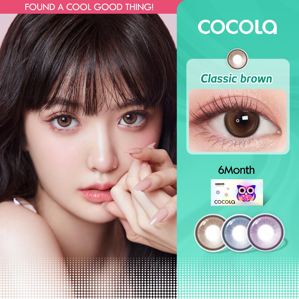 [Limited]การออกเดทอันแสนวิเศษ ‌คอนแทคเลนส์‌ 🌿6M 14.5mm(40%) 0-450° 👁️COCOLA[DREAMY]HC1198-4