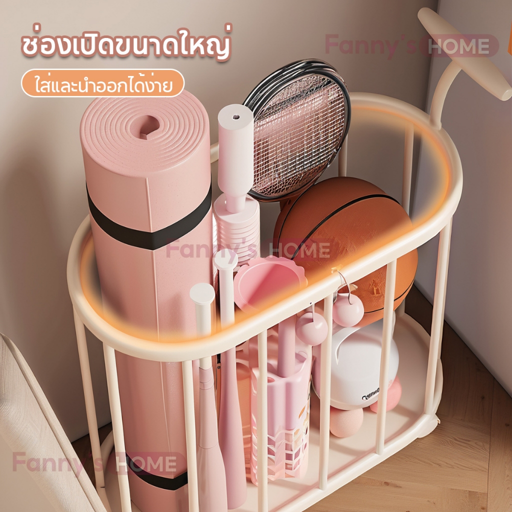 ชั้นวางของเสื่อโยคะ รถเข็นอเนกประสงค์ พร้อมล้อ+ที่จับ รับน้ำหนักได้ดี เคลื่อนย้ายง่าย