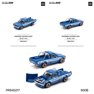 PR640217-POPRACE 1/64 PANDEM DATSUN 620 BLUE DIECAST