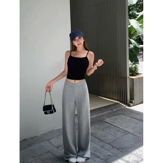 📍พร้อมส่ง📍6809 💌กางเกงขายาว เอวยางยืด มีกระเป๋าล้วงข้าง เนื้อผ้าดี งานสวย TAG:WG.WE 🇰🇷