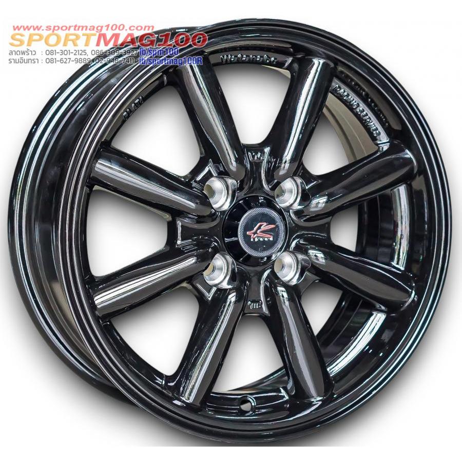 ล้อแม็ก Kspeed Watanabe 4รู100 ดำแวว ขอบ14นิ้ว