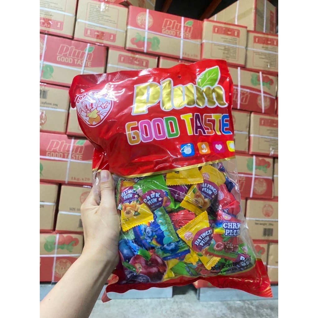Plum Good Taste (กู๊ด เทสต์) บ๊วยเค็มรวมรส อร่อย เคี้ยวเพลิน 1 กิโลกรัม/ถุง